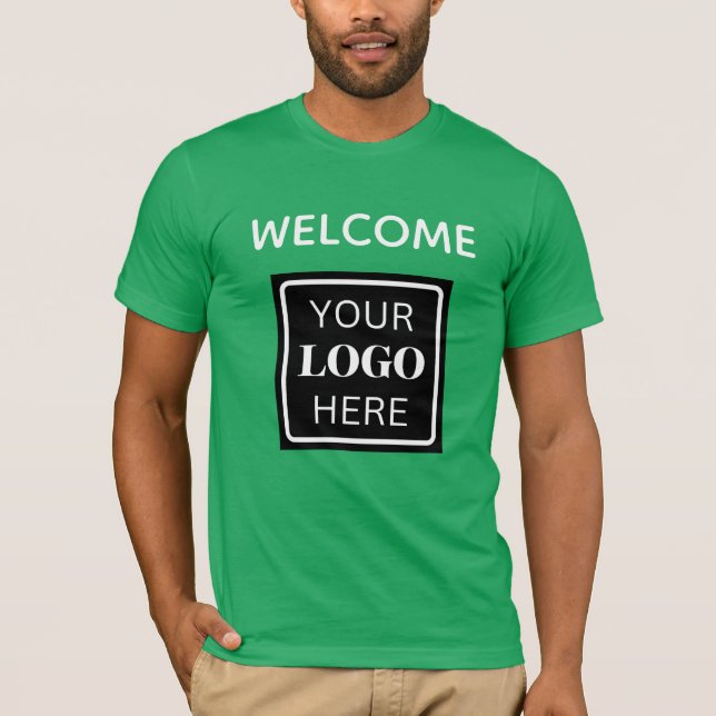 Trade Show Welcome Business Logo QR code T-Shirt (Front)
