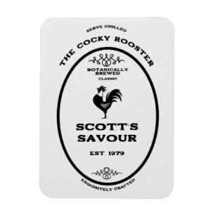 Trademark, the cocky rooster, customisable magnet