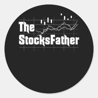 Trader Dad The Stocks Father Stock Broker Trading  Classic Round Sticker
