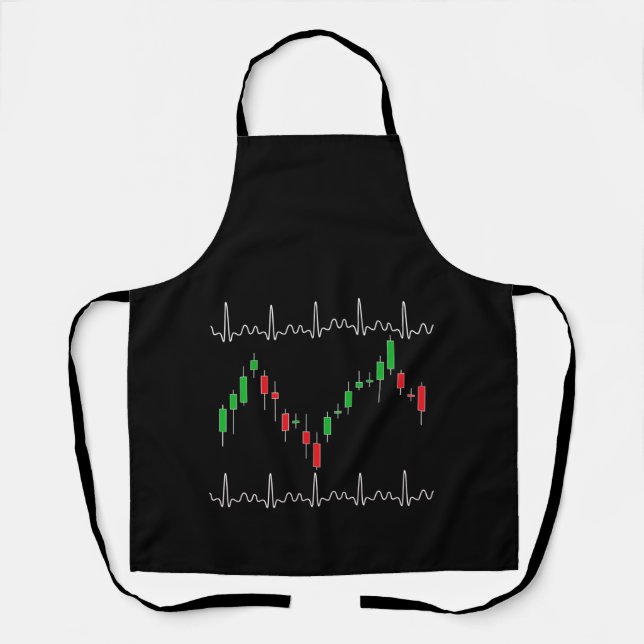 Trader Heartbeat Pulse Crypto Apron (Front)