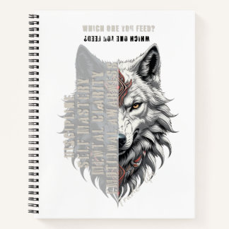 Trader life | Front white wolf | Back black wolf Notebook