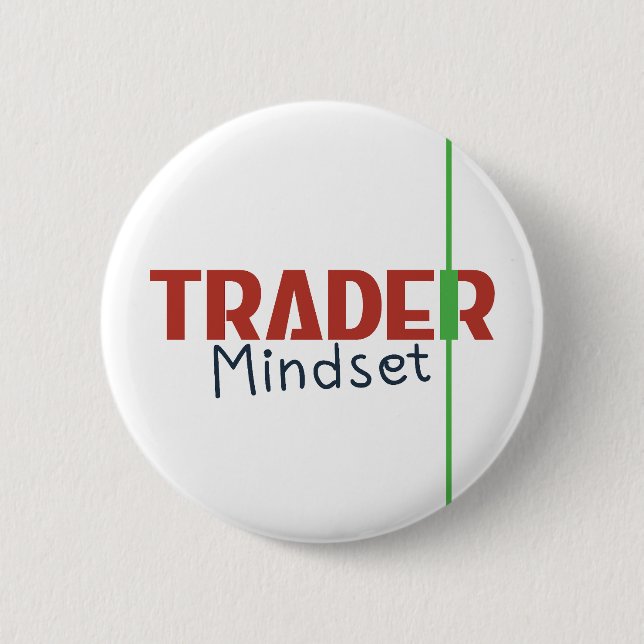 Trader Mindset – Discipline Focused Trading 6 Cm Round Badge (Front)