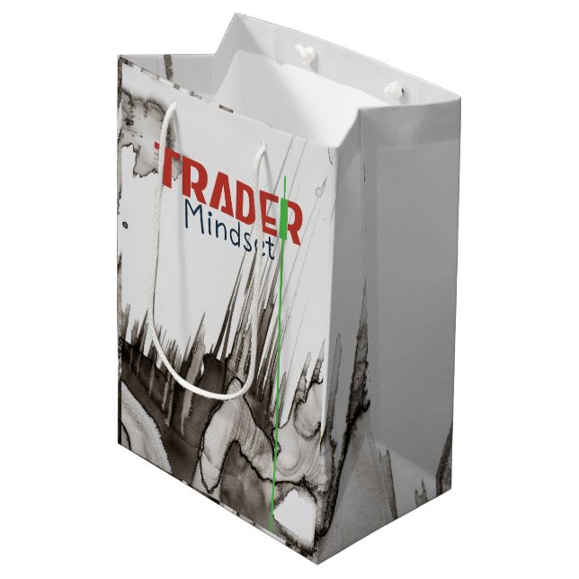 Trader Mindset – Discipline Focused Trading Medium Gift Bag (Front Angled)
