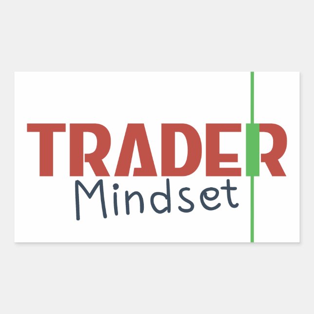 Trader Mindset – Discipline Focused Trading Rectangular Sticker (Front)