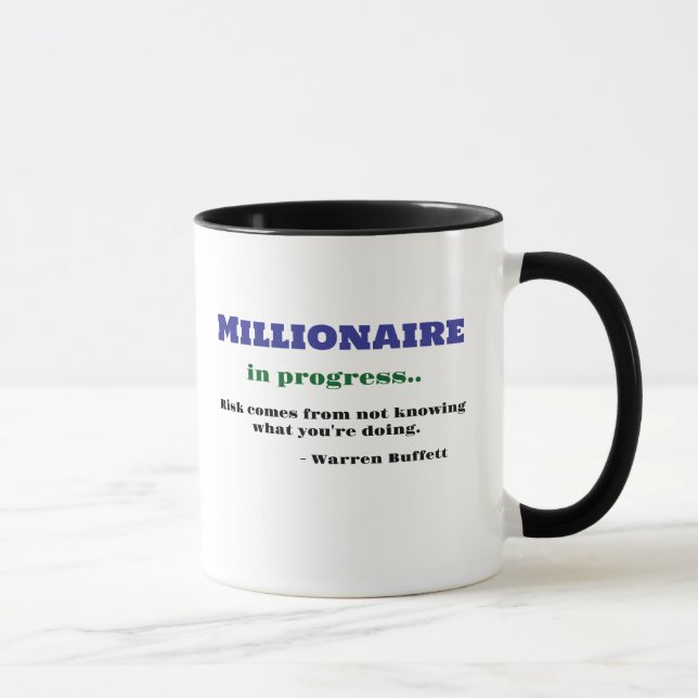 Trader Mug, Warren Buffett Quote - Tea Coffee Cup (Right)