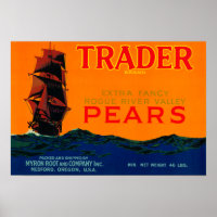 Trader Pear Crate LabelMedford, OR