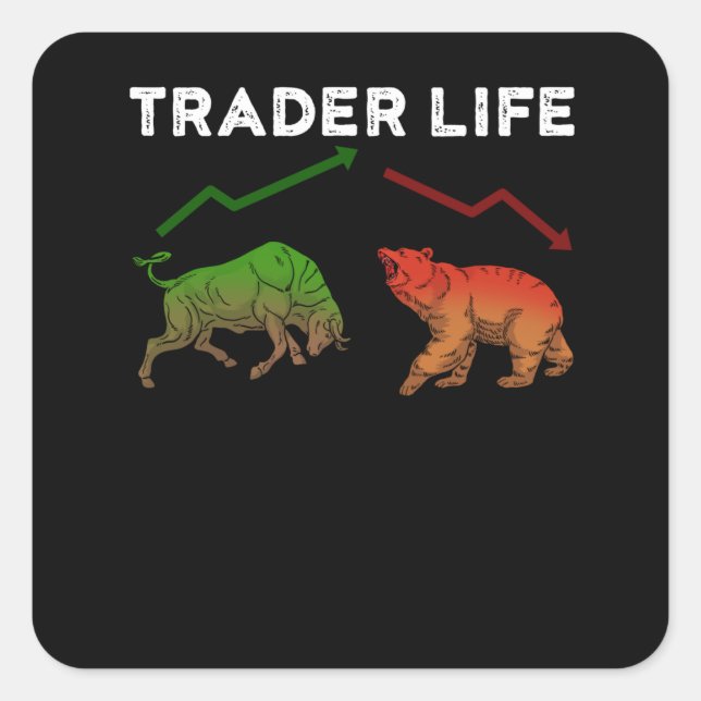 Trader Stock Gifts Day Trading Gift Market Forex Square Sticker (Front)