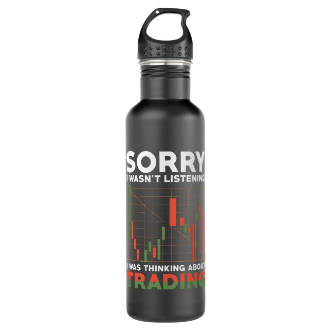 Trader Stocks Investor Gift 710 Ml Water Bottle (Front)