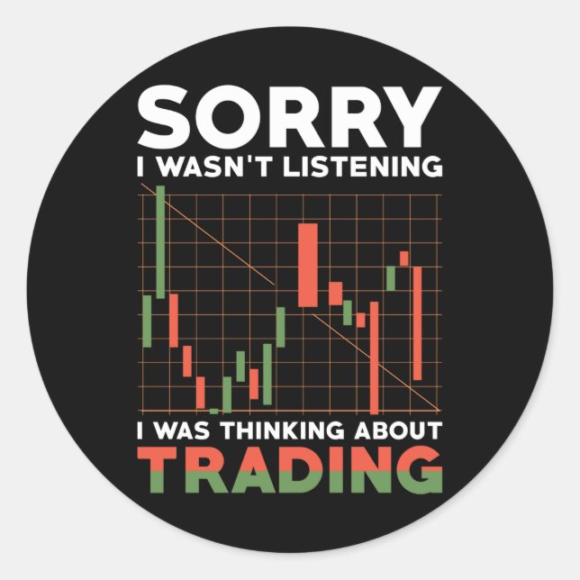 Trader Stocks Investor Gift Classic Round Sticker (Front)
