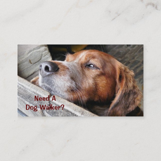 TRADES, DOG WALKING. BUSINESS CARD (Back)