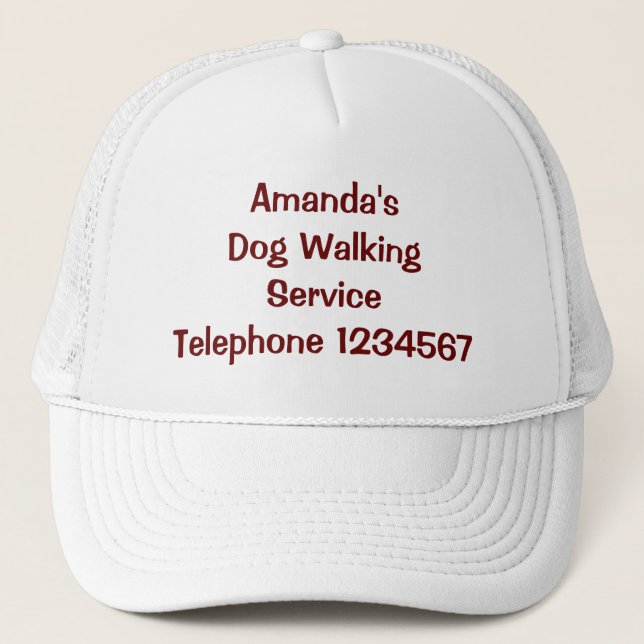 TRADES, DOG WALKING. TRUCKER HAT (Front)