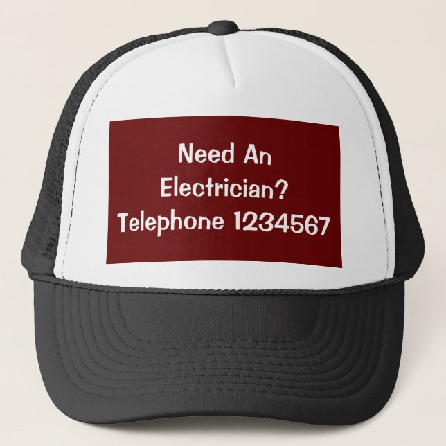 TRADES. ELECTRICIAN. TRUCKER HAT (Front)