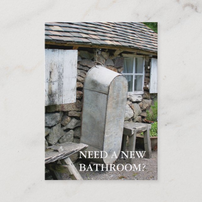 TRADES. NEW BATHROOMS. BUSINESS CARD (Front)