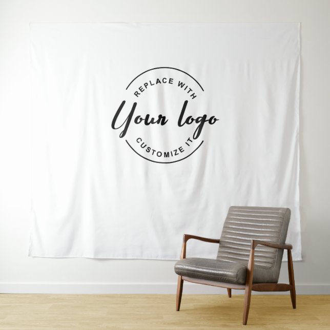 Tradeshow Backdrop Custom Logo Booth Business Tapestry (In Situ (Horizontal))
