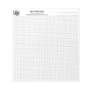 Tradesman Logo Name Note Grey Graph Notepad