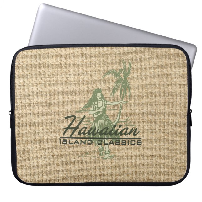 Tradewinds Hawaiian Hula Girl Neoprene Wetsuit Laptop Sleeve (Front)