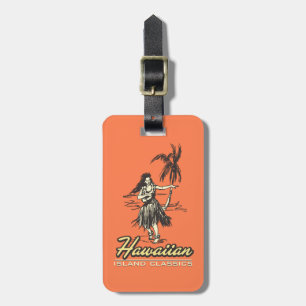Tradewinds Hawaiian Island Hula Girl Bright Luggage Tag