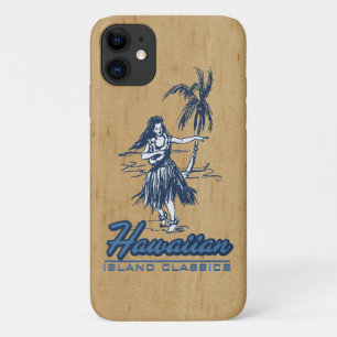 Tradewinds Hawaiian Island Hula Girl Faux Wood iPhone 11 Case