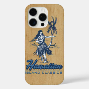 Tradewinds Hawaiian Island Hula Girl Faux Wood iPhone 16 Pro Case