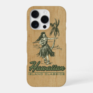 Tradewinds Hawaiian Island Hula Girl Faux Wood  iPhone 16 Pro Case