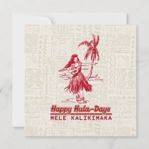 Tradewinds Holiday Hawaiian Hula Girl Card
