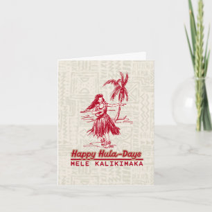 Tradewinds Holiday Hawaiian Hula Girl Card