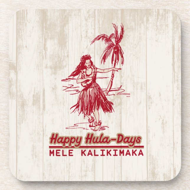 Tradewinds Holiday Hawaiian Hula Girl Coaster (Front)