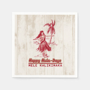 Tradewinds Holiday Hawaiian Hula Girl Napkin