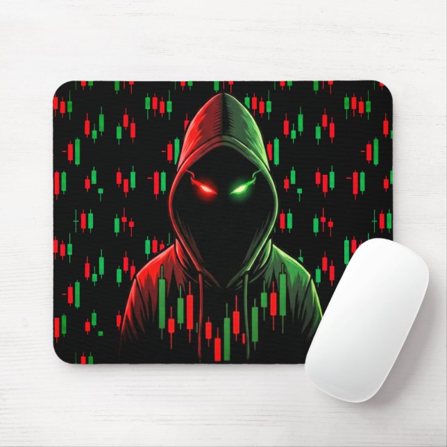 Trading Chart Pattern Streetwear Red Green Candle Mouse Pad (With Mouse)