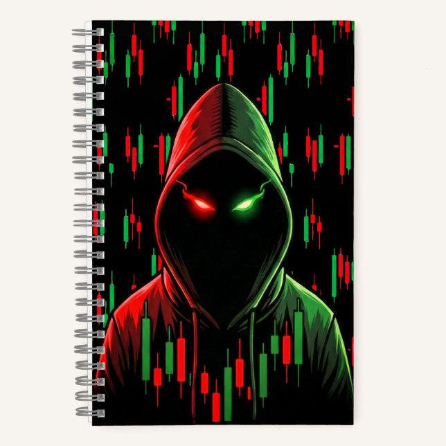 Trading Chart Pattern Streetwear Red Green Candle Notebook (Front)