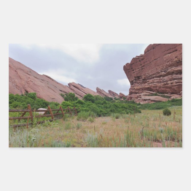 Trading Post Trail Rock Landmarks Rectangular Sticker (Front)