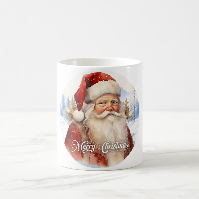 Tradition Classic Santa Claus Illustration Script  Magic Mug (Center)