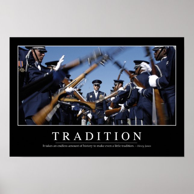 Tradition: Inspirational Quote Poster (Front)