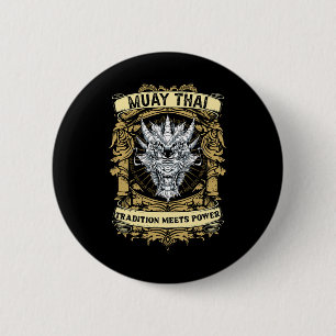 Tradition Meets Power - Kickboxing And Muay Thai D 6 Cm Round Badge