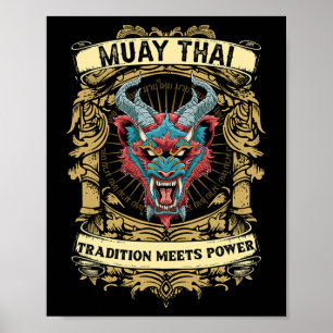 Tradition Meets Power - Kickboxing And Muay Thai D Poster