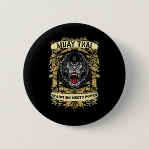 Tradition Meets Power - Kickboxing And Muay Thai G 6 Cm Round Badge