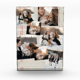 Tradition Plaid Cosy Cabin Christmas Gift Multi 8 Photo Block