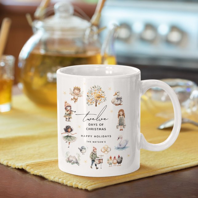 Traditional 12 days of Christmas' Cute Holiday Coffee Mug (Creator Uploaded)
