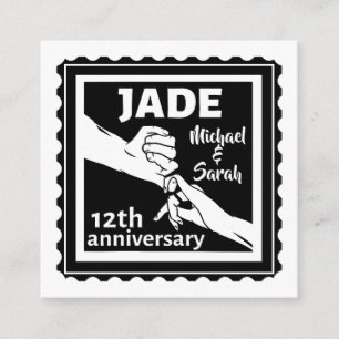 Traditional 12th wedding anniversary Jade Enclosure Card