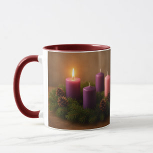 Traditional Advent Wreath First Sunday Mug