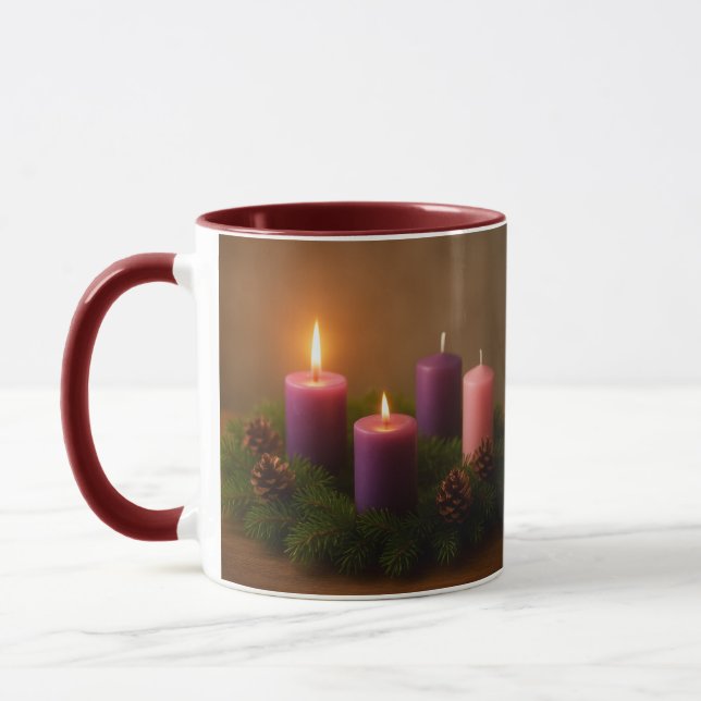 Traditional Advent Wreath Second Sunday Mug (Left)