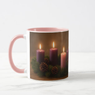 Traditional Advent Wreath Third Sunday Mug