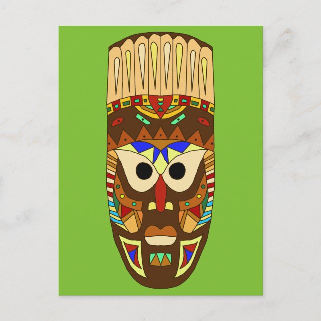 traditional african mask postcard (Front)