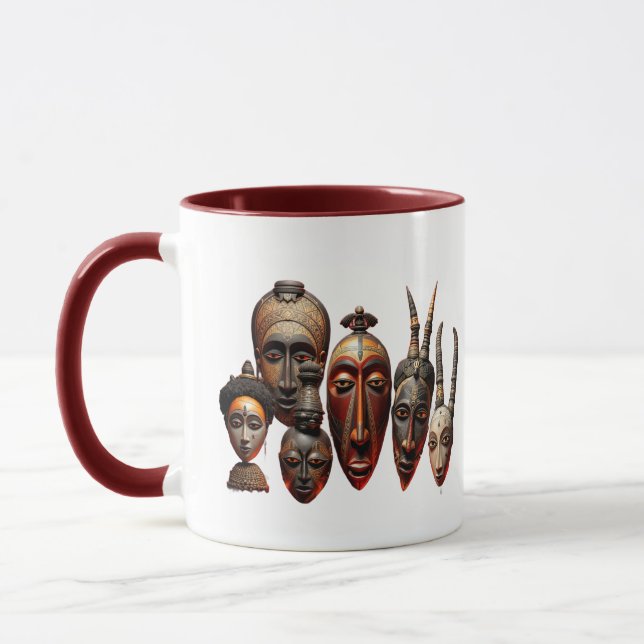 Traditional African masks. Mug (Left)