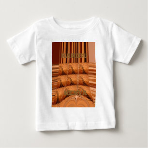 Traditional African Mirror: Woven Giraffe Baby T-Shirt