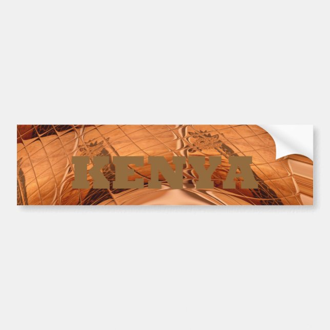 Traditional African Mirror: Woven Giraffe Bumper Sticker (Front)