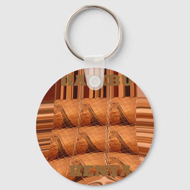 Traditional African Mirror: Woven Giraffe Key Ring (Front)
