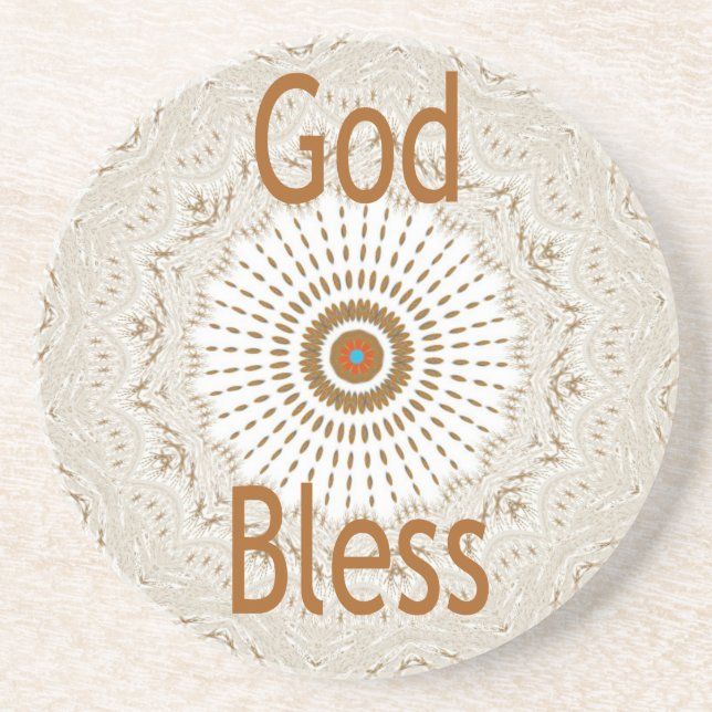 Traditional African Motif Design Art Print Coaster (Front)