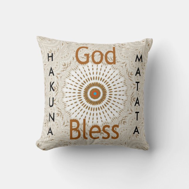 Traditional African Motif Design Art Print Cushion (Front)