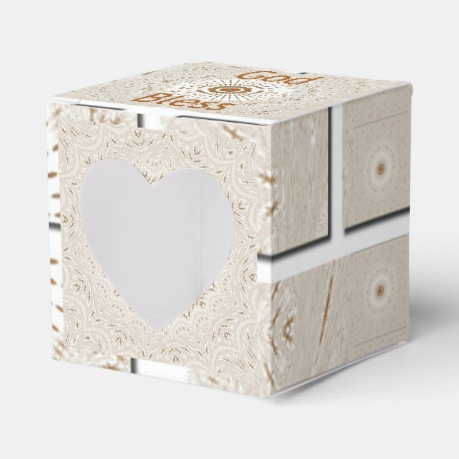 Traditional African Motif Design Art Print Favour Box (Front Side)